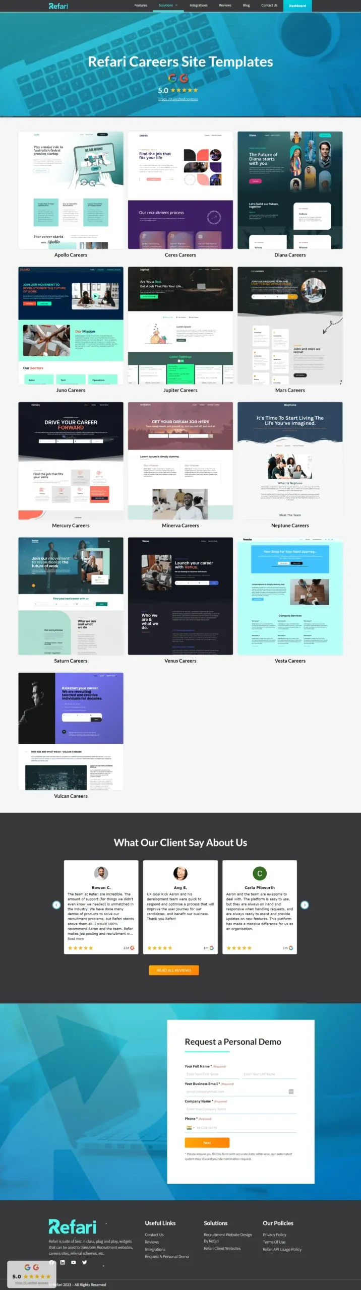 Career website template