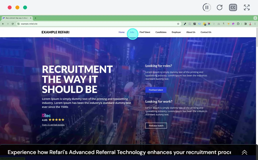 Advanced Referral Technology demonstration
