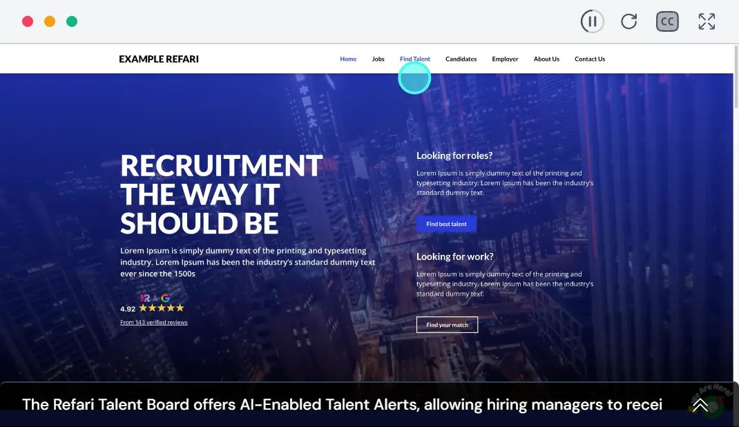 AI Enabled Talent Alerts demonstration