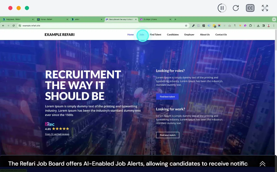 AI Enabled Job Alerts demonstration