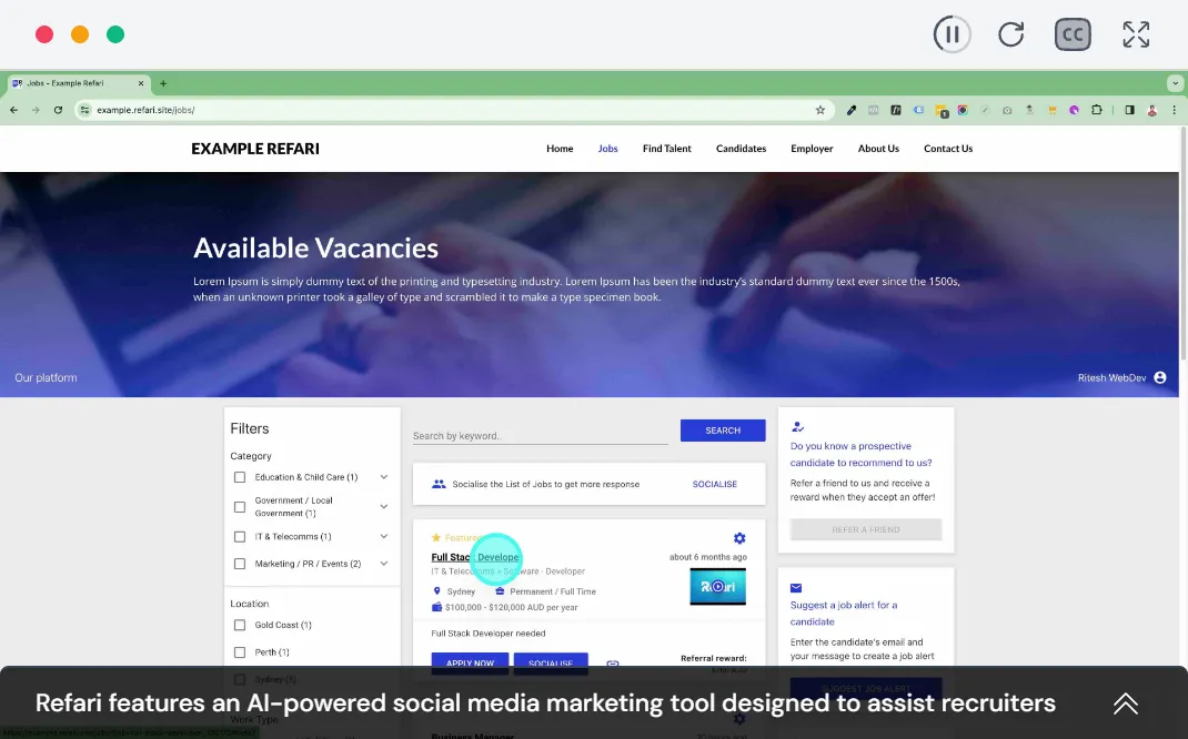 AI Enabled Social Marketing Tool demonstration