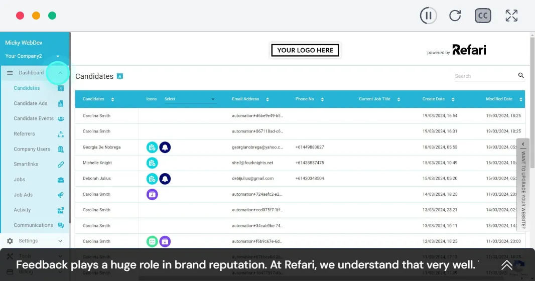 Request Revisions Capability demonstration