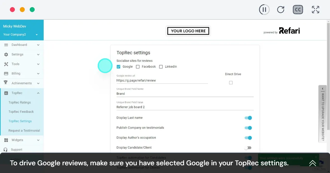 Drive More Google Reviews demonstration