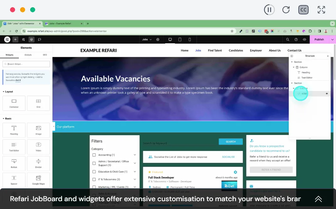 Customisable To Meet Your Needs demonstration